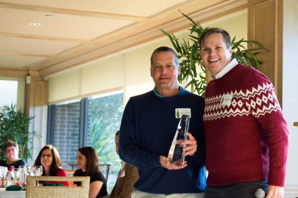 Chad Gibbons was awarded for his 15 years of service to Orchid