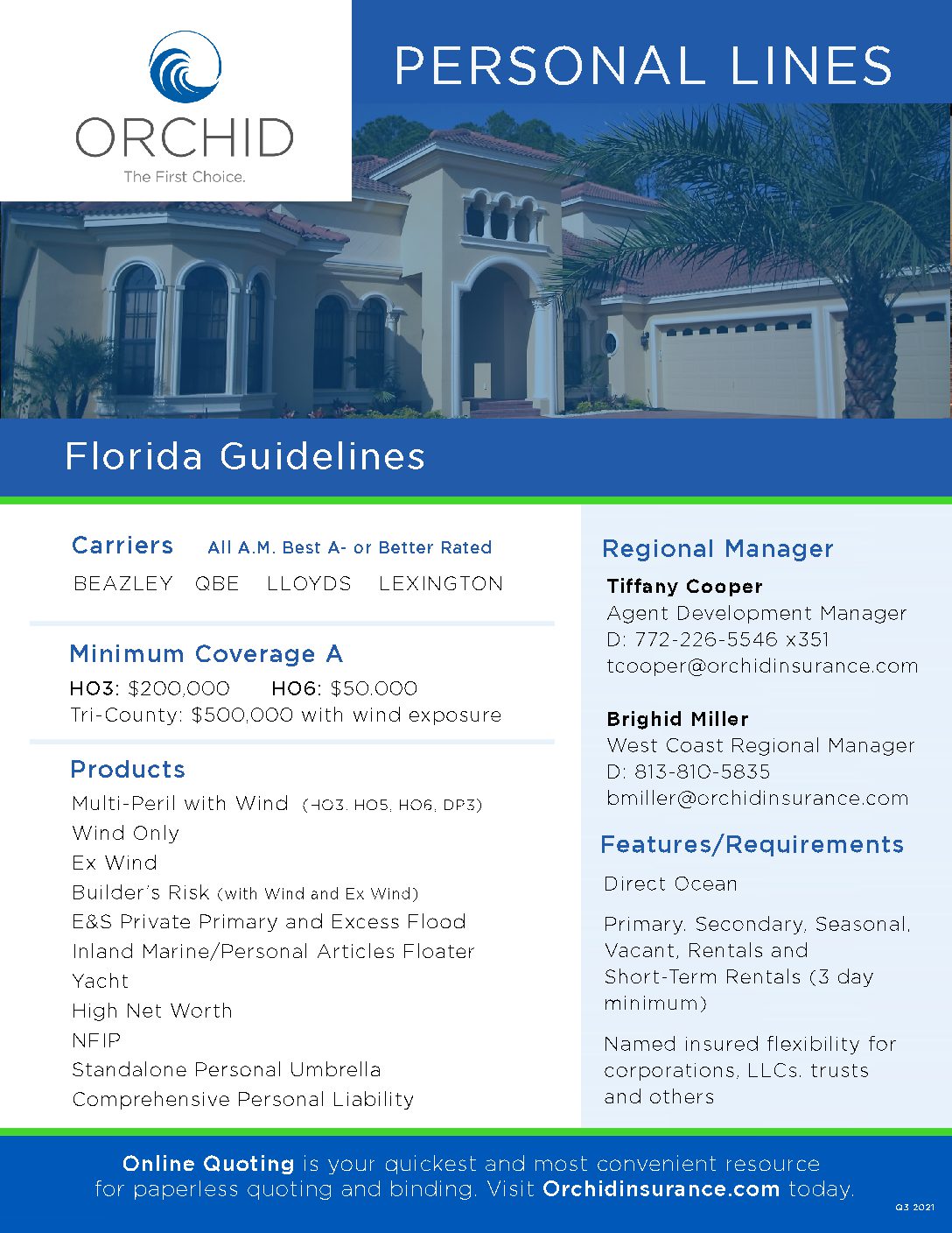Florida Insurance Personal Lines Guidelines