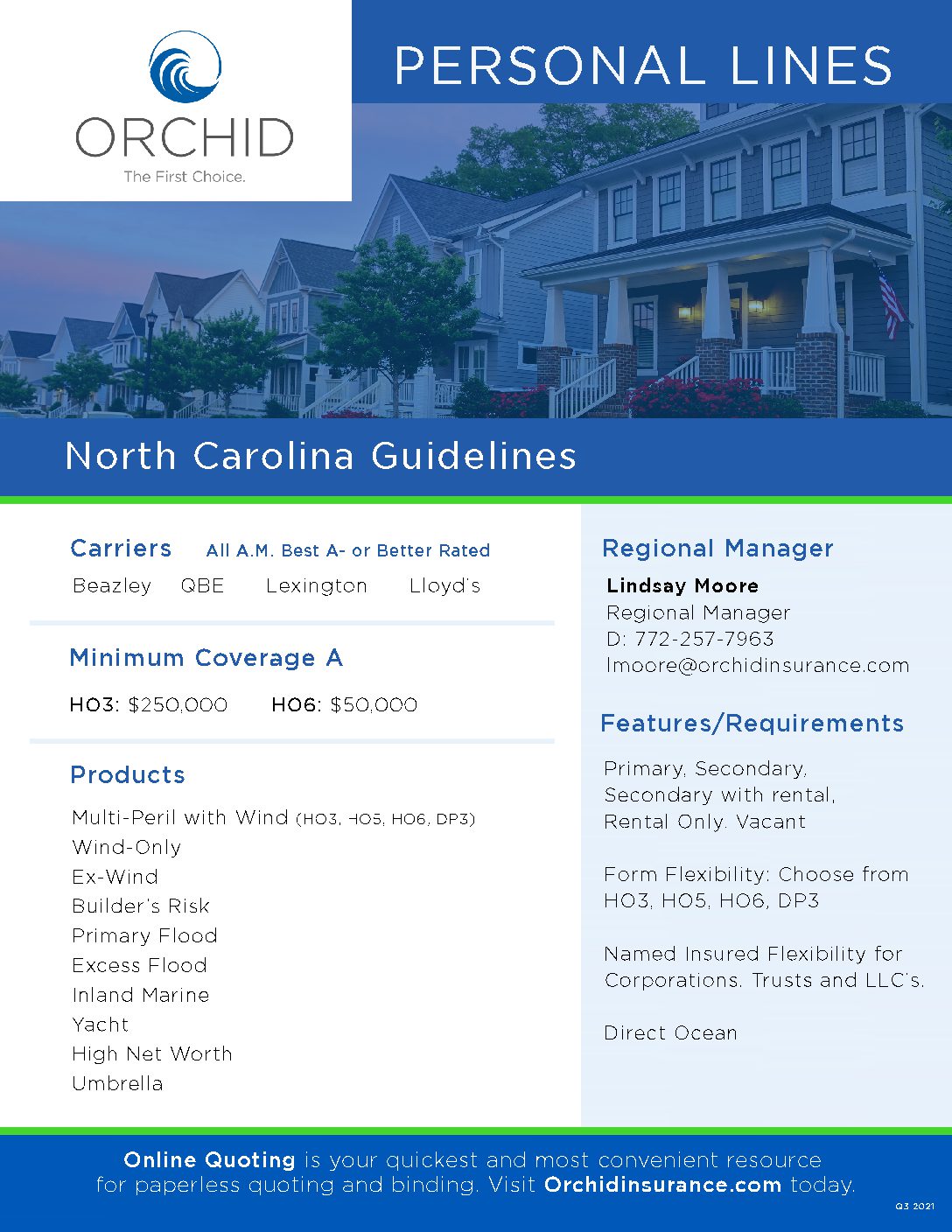 North Carolina Personal Lines Insurance
